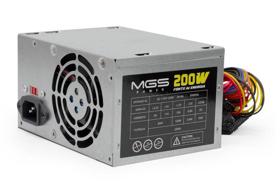 FONTE ATX 200W MGS COM CABO